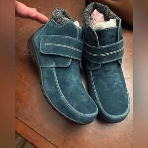 Woman’s boots propet delaney strap ankle 6.5 new teal blue scotchguard luxury